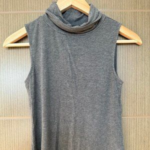 Ann Taylor Gray Turtleneck Tank Top